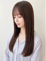アドラーブル ココロ 新潟(adorable CoCoLo)&nbsp;夏カラー髪質改善大人可愛いナチュラルブラウンストレート美髪♪