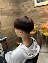 チョコレート(Chocolate)&nbsp;赤みブラウン×テーパーフェード