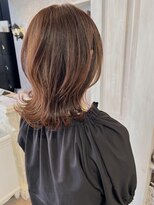 キャアリー(Caary)&nbsp;福山美容室caaryレイヤーミディアムハイライト髪質改善40代50代