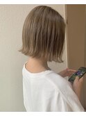 シアーベージュ×切りっぱなしボブ×透明感