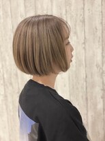 アース 三ツ境店(HAIR&MAKE EARTH)&nbsp;ミニボブ×ミルクティーベージュ