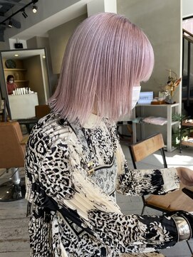 ヘアー アイス ルーチェ(HAIR ICI LUCE) ペールピンク ハイトーンカラー 透明感カラー /山中