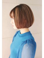 ヘアーデザイン ミヤビ 広尾(HAIR DESIGN MIYABI) フェミニンなスタイル！ショートボブに見えるハイライト