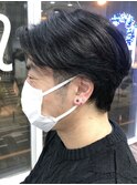 MEN'S HAIR  センターパート　ツイストスパイラル　コンマヘア