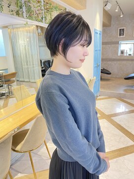 ロンド ストラーダ 心斎橋(Lond strada) ショート×ハイライト白髪ぼかし×シルキーベージュ[心斎橋]