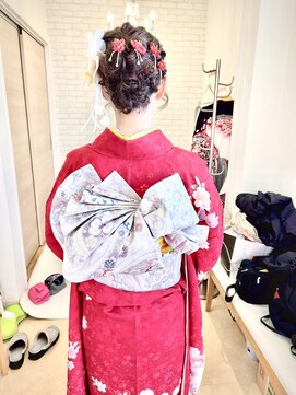 タケダ美容室 成人式着付け+ヘアセット♪