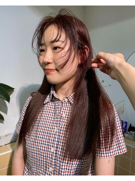 ネルケ 立川(nelke) レッドブラウン/顔まわりポイントカット