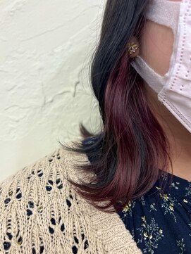 アジールヘア 北千住駅西口店(agir hair) インナーカラー　ピンクラベンダー　【北千住】