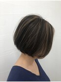 -Ameri-藤川☆ハイライトボブ【浜町/ショート/髪質改善】