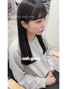 ガーランドウメダ(Garland umeda) 重めワイドバング＿アッシュグレー＿　担当　垣内　9956