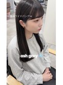 重めワイドバング_アッシュグレー_ 担当 垣内 9956
