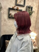 ジョージ(Jo-Ji)&nbsp;【中武優】切りっぱなしミディアム ボルドー チェリーレッド