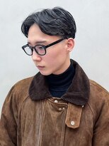 アイティー バイ アルバム 中野店(IT by ALBUM)&nbsp;ブルーブラック韓国マッシュニュアンスパーマ_ba540611