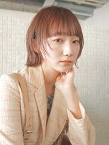 ディッセンバー 神宮前(December)&nbsp;暖色ベージュ オレンジベージュ ボブ 顔周りレイヤー