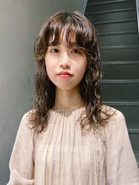 フェンヘアーアイス 中目黒(Fen.hair ici)&nbsp;20代30代大人可愛いボブウルフくせ毛風パーマアッシュブラウン