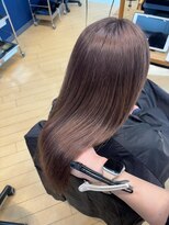 ユニ バイ マグ 長野店(Uni.by Mag)&nbsp;" 透け感抜群" ダブルカラー ミルクティーピンクベージュ