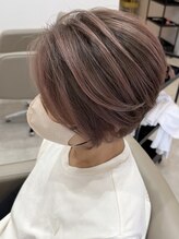 アート ミュゼ(a-to.musee) ショート/バレイヤージュ/くすみピンク