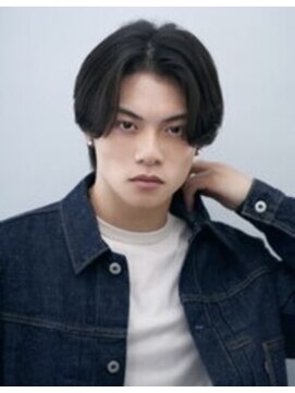 ラミ(L'ami) 吉田丞/ナチュラルセンターパート/毛流れパーマ