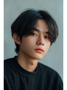 ロッソ ヘアアンドスパ 谷塚店(Rosso Hair&SPA) センターパート/ウルフ/マッシュ /メンズカット