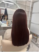 ブリーチなしでできるこっくりワインレッド