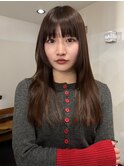 透明感ショコラブラウン/レイヤーカット/顔まわりカット