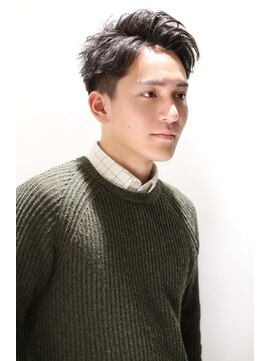 リップスヘアー 銀座(LIPPS hair) ツーブロック刈り上げラフ無造作オールバックイメチェンリバース