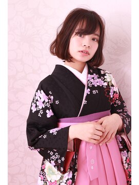 ネオリーブクレア 綱島店(Neolive Krea) 卒業式ヘア　ボブアレンジ　ゆるふわボブ　袴着付け受付中