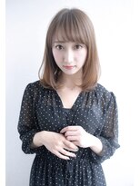 ソワリー 栄(THOiRY)&nbsp;【THOiRY栄 坂元】ミルクティーカラーで可愛く作るセミロング