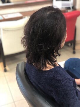 ヘアークリアー 春日部 大人可愛いナチュラルな抜け感今っぽミディアムウルフ/30代40代