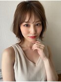 前下がりボブ/モテ髪カタログ/小顔に見せるヘア/前髪カット