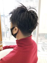 ヘッズ 本八幡店(HEADS)&nbsp;かき上げヘア　ニュアンスマッシュ　サイドパート　韓国マッシュ