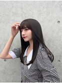 韓国風フルバング×艶ストレート 