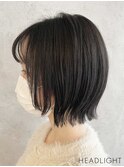 ブルーグレー×切りっぱなしボブ_807M15133