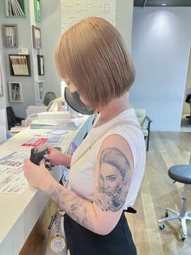 クリアーオブヘアー 本山店(CLEAR of hair) 2bleach～ olive beige × bob