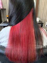 ヘアデザイン ルピナス(HAIR DESIGN Lupinus)&nbsp;赤色インナーカラー