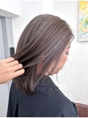白髪ぼかしハイライト×ラベンダーグレージュ