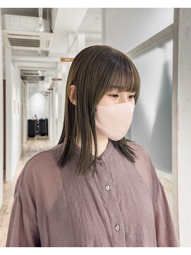 ゴウトゥデイ 横須賀店(GO TODAY) 切りっぱなしミディアム オリーブカラー