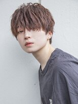 小久保Style☆ハイライトアッシュブラックマッシュパーマウルフ