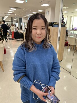 ケンジ 平塚ラスカ店(KENJE) イヤリングカラー/ブリーチカラー/ホワイトブロンド/平塚美容室