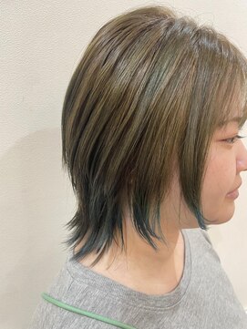 カール 鶴川店(K:R) ★くびレイヤーエモージュ前髪マチルダボブインナーグレージュ