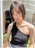 UDE前髪カット前下がりボブ レイヤーボブ 切りっぱなしボブ