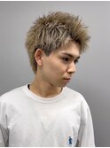 スパイキーショートザクザクショートアップバングツーブロック