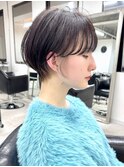 イヤリングカラー インナーカラー くびれショート 博多ショート