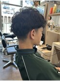 メンズカットツイストスパイラルパーマスペインカールショート