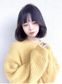 愛され韓国ボブ/タンバルモリ/大人可愛い/艶髪/ココアブラウン