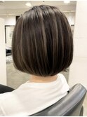 表参道大人ショートボブ顔周りレイヤーカットくびれショート40代