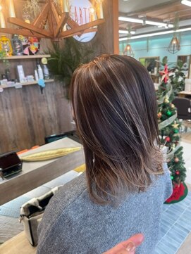 アース 宮崎昭栄店(EARTH) 20代30代40代外ハネくびれボブハイライト立体感ブリーチ透明感