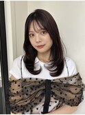 レイヤーカット　ローレイヤー　透明感カラー