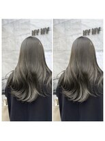 ニューヨークニューヨーク 阪急高槻店(NYNY)&nbsp;ブリーチなしダブルカラーオリーブグレージュアッシュ20代30代