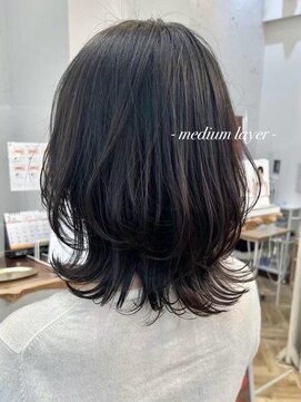 コンティロミー(CONTI ROMMY.) 20代~50代☆ミディアムレイヤーカット髪質改善くびれウルフ